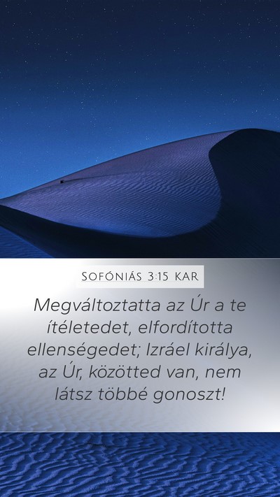 Sofóniás 3:15 KAR Bible Verse Image