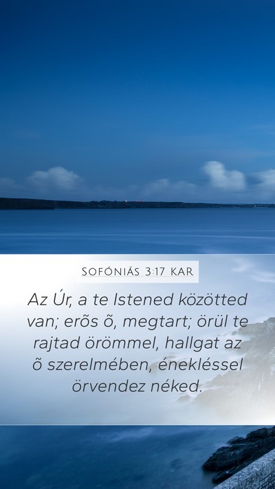 Sofóniás 3:17 KAR Bible Verse Image