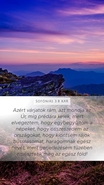 Sofóniás 3:8 KAR Bible Verse Image