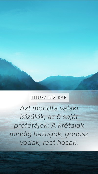 Titusz 1:12 KAR Bible Verse Image