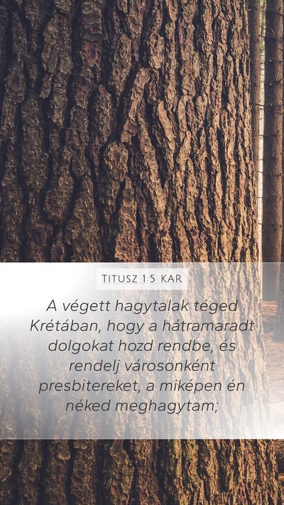 Titusz 1:5 KAR Bible Verse Image