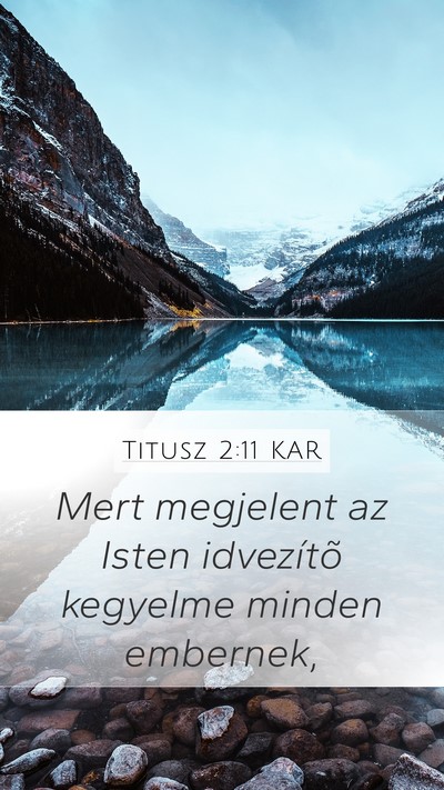 Titusz 2:11 KAR Bible Verse Image