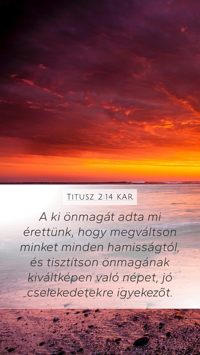 Titusz 2:14 KAR Bible Verse Image