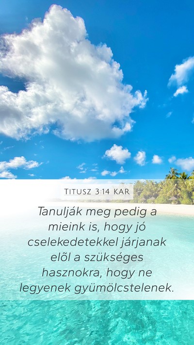 Titusz 3:14 KAR Bible Verse Image