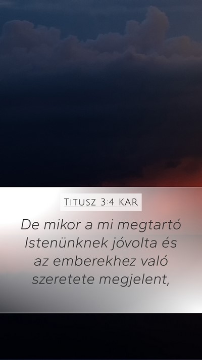 Titusz 3:4 KAR Bible Verse Image
