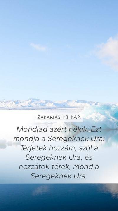 Zakariás 1:3 KAR Bible Verse Image