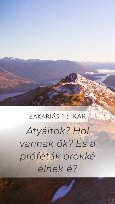 Zakariás 1:5 KAR Bible Verse Image