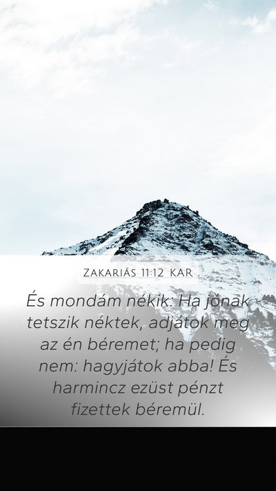 Zakariás 11:12 KAR Bible Verse Image