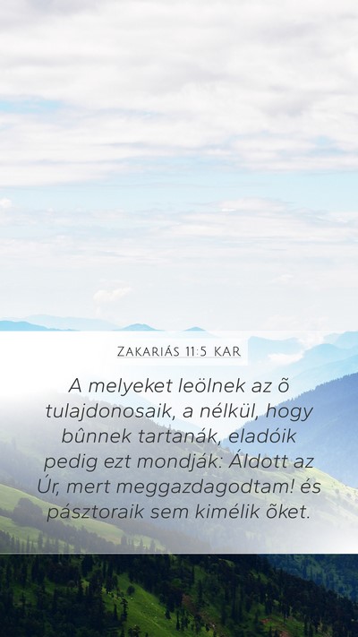 Zakariás 11:5 KAR Bible Verse Image