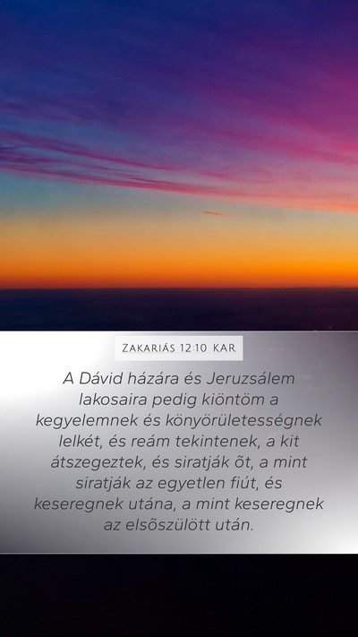 Zakariás 12:10 KAR Bible Verse Image