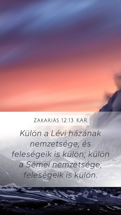 Zakariás 12:13 KAR Bible Verse Image