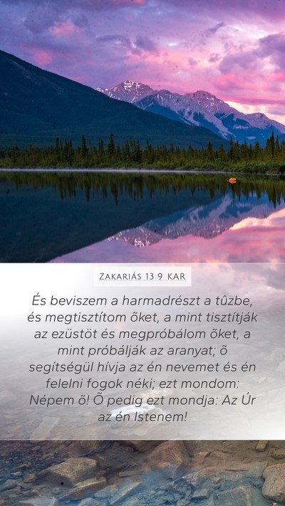 Zakariás 13:9 KAR Bible Verse Image