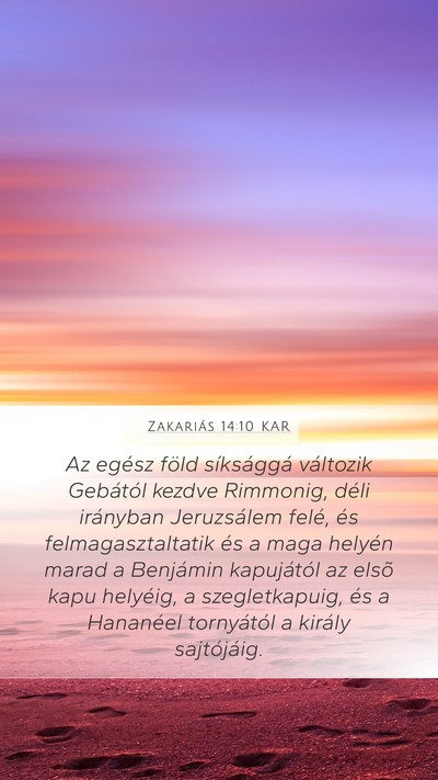 Zakariás 14:10 KAR Bible Verse Image