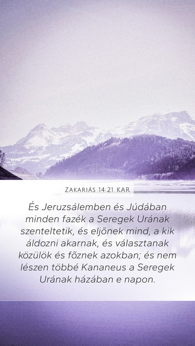 Zakariás 14:21 KAR Bible Verse Image