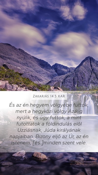 Zakariás 14:5 KAR Bible Verse Image