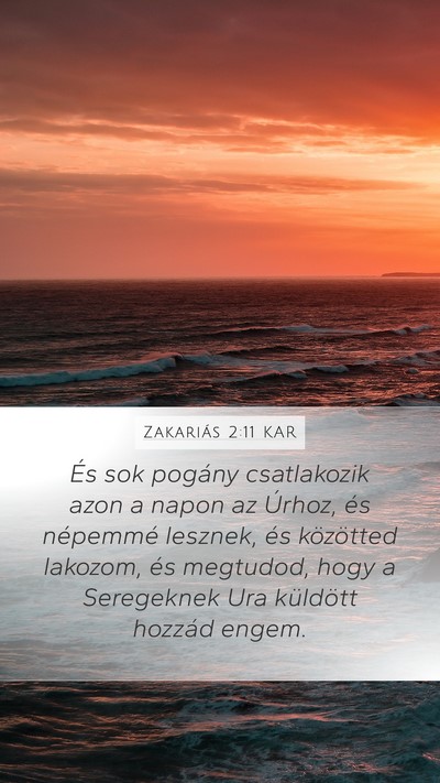 Zakariás 2:11 KAR Bible Verse Image