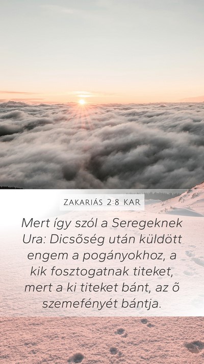 Zakariás 2:8 KAR Bible Verse Image
