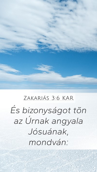 Zakariás 3:6 KAR Bible Verse Image