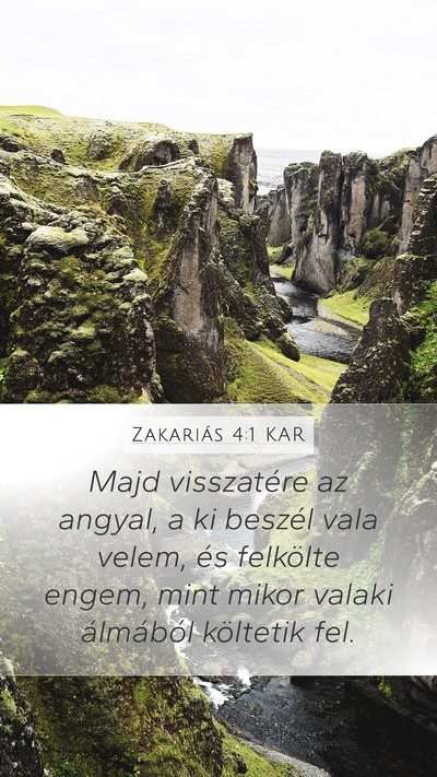 Zakariás 4:1 KAR Bible Verse Image