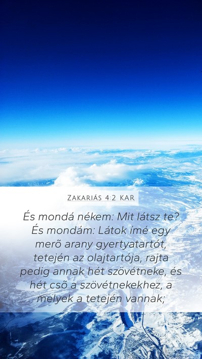 Zakariás 4:2 KAR Bible Verse Image