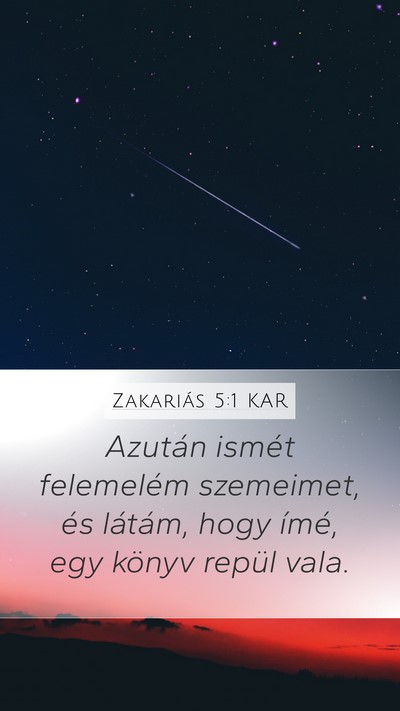 Zakariás 5:1 KAR Bible Verse Image