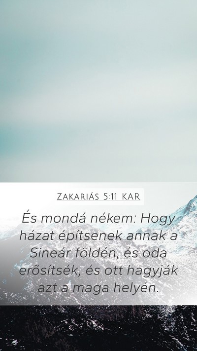 Zakariás 5:11 KAR Bible Verse Image