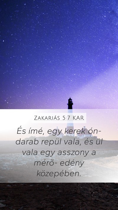 Zakariás 5:7 KAR Bible Verse Image