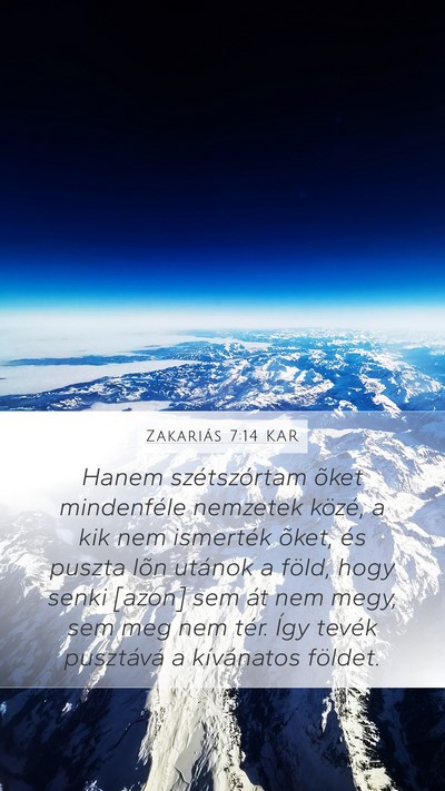 Zakariás 7:14 KAR Bible Verse Image
