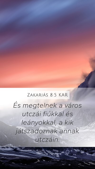 Zakariás 8:5 KAR Bible Verse Image