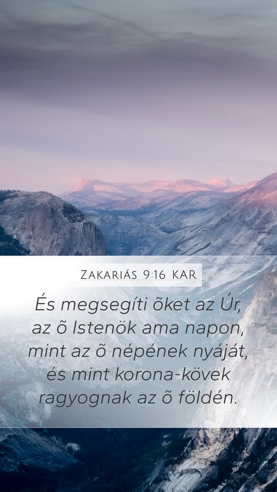 Zakariás 9:16 KAR Bible Verse Image