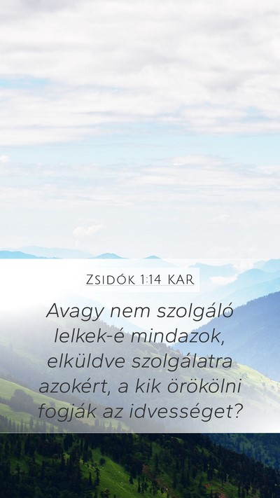 Zsidók 1:14 KAR Bible Verse Image