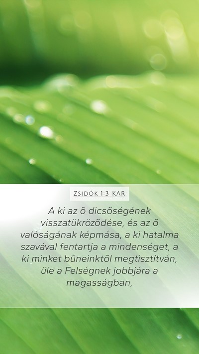 Zsidók 1:3 KAR Bible Verse Image