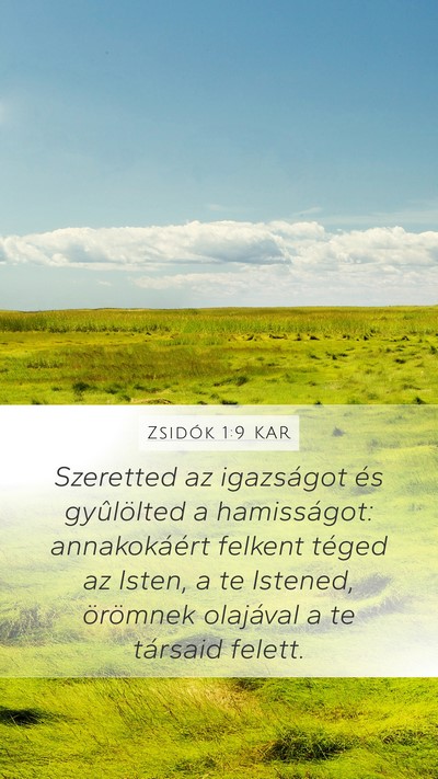 Zsidók 1:9 KAR Bible Verse Image