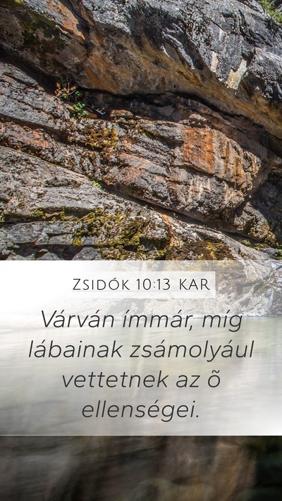 Zsidók 10:13 KAR Bible Verse Image