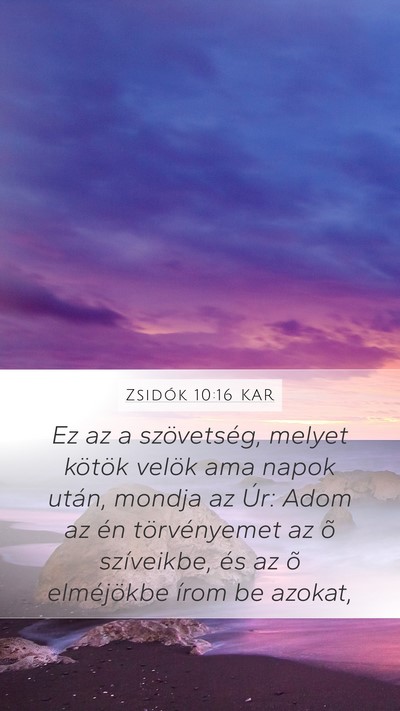 Zsidók 10:16 KAR Bible Verse Image