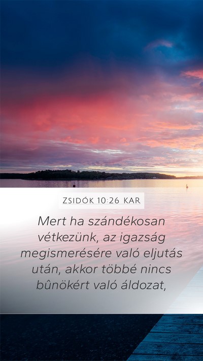 Zsidók 10:26 KAR Bible Verse Image