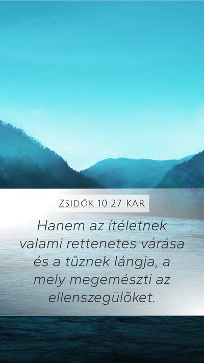 Zsidók 10:27 KAR Bible Verse Image