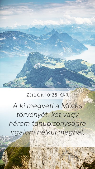 Zsidók 10:28 KAR Bible Verse Image