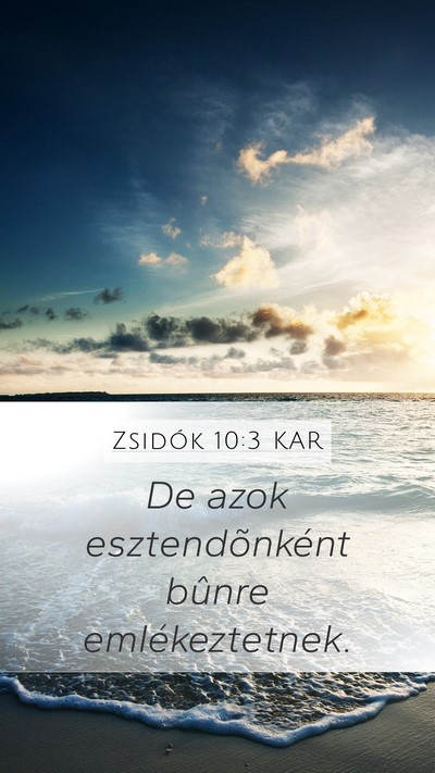 Zsidók 10:3 KAR Bible Verse Image