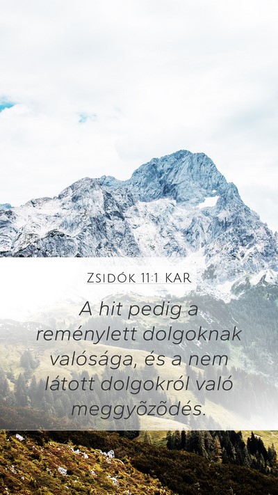 Zsidók 11:1 KAR Bible Verse Image
