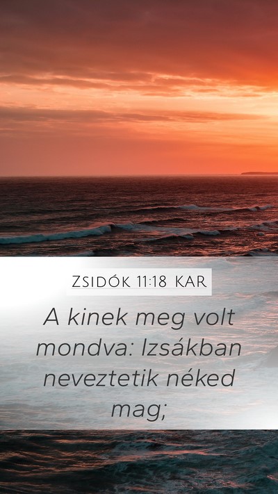 Zsidók 11:18 KAR Bible Verse Image