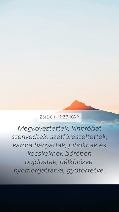 Zsidók 11:37 KAR Bible Verse Image