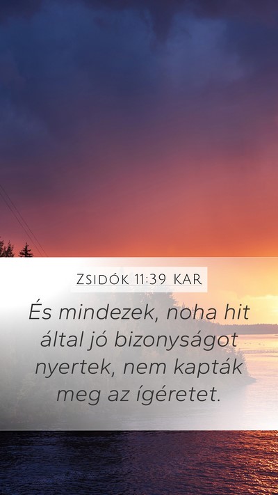 Zsidók 11:39 KAR Bible Verse Image
