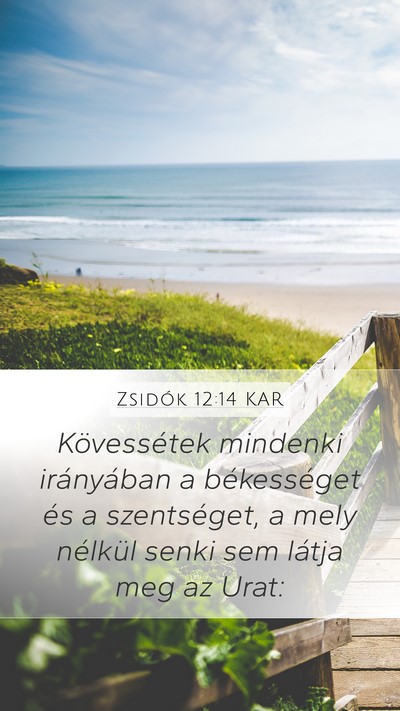 Zsidók 12:14 KAR Bible Verse Image
