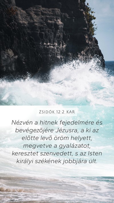 Zsidók 12:2 KAR Bible Verse Image