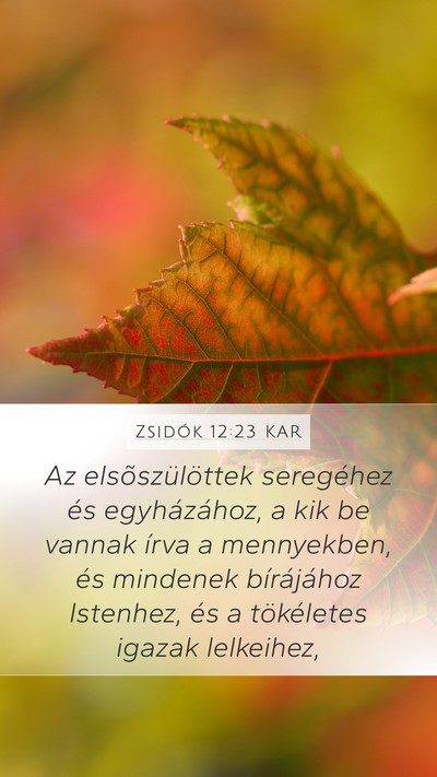 Zsidók 12:23 KAR Bible Verse Image