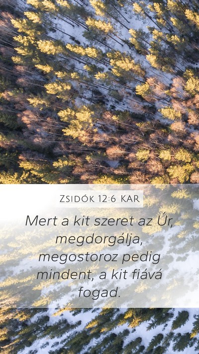 Zsidók 12:6 KAR Bible Verse Image