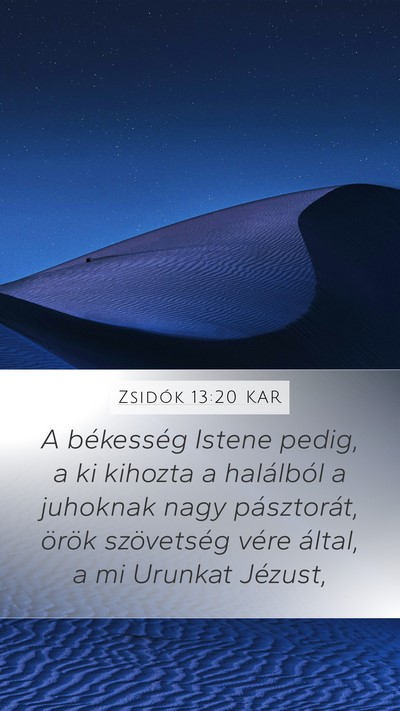 Zsidók 13:20 KAR Bible Verse Image