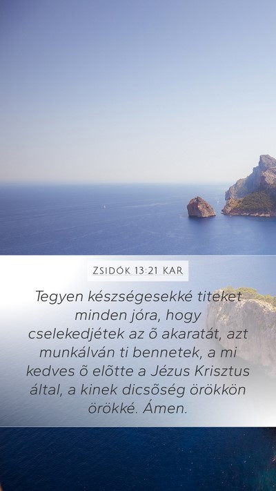 Zsidók 13:21 KAR Bible Verse Image