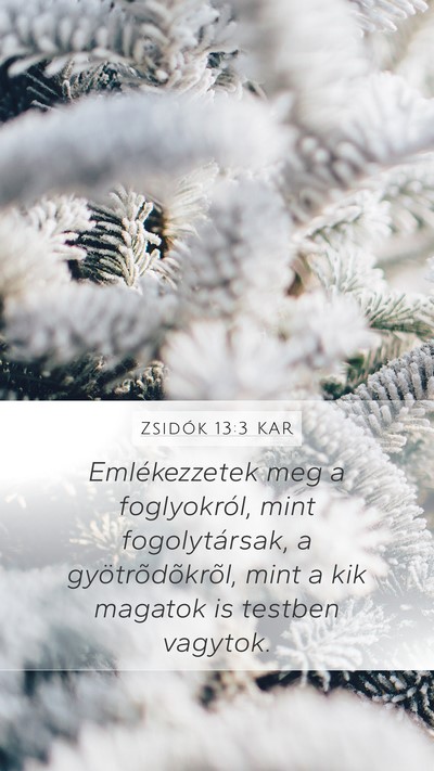 Zsidók 13:3 KAR Bible Verse Image